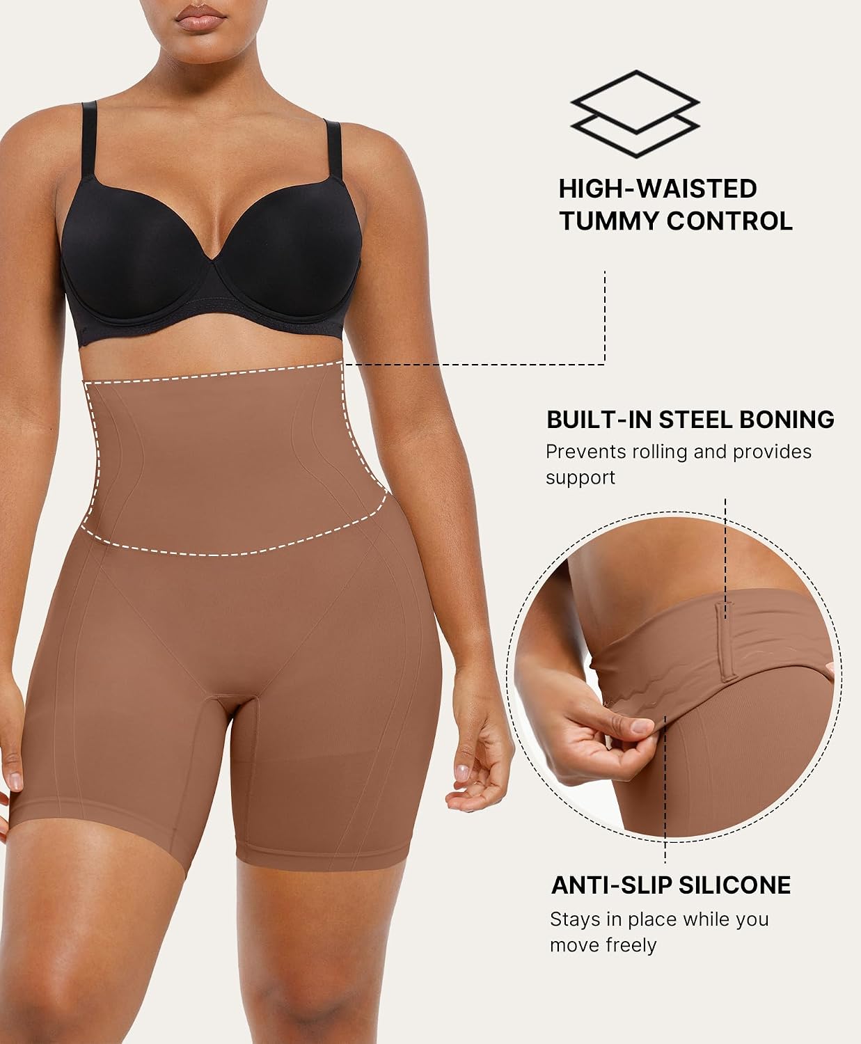 CurveLift™ Tummy Control Shorts for Women – Seamless High Waisted Body Shaper