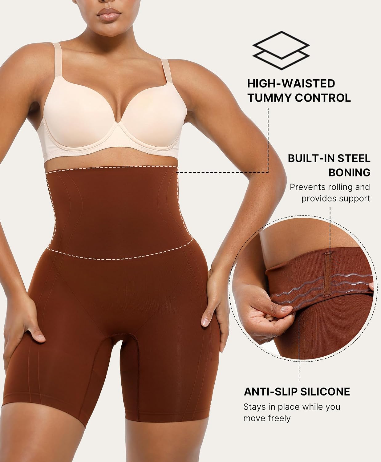 CurveLift™ Tummy Control Shorts for Women – Seamless High Waisted Body Shaper