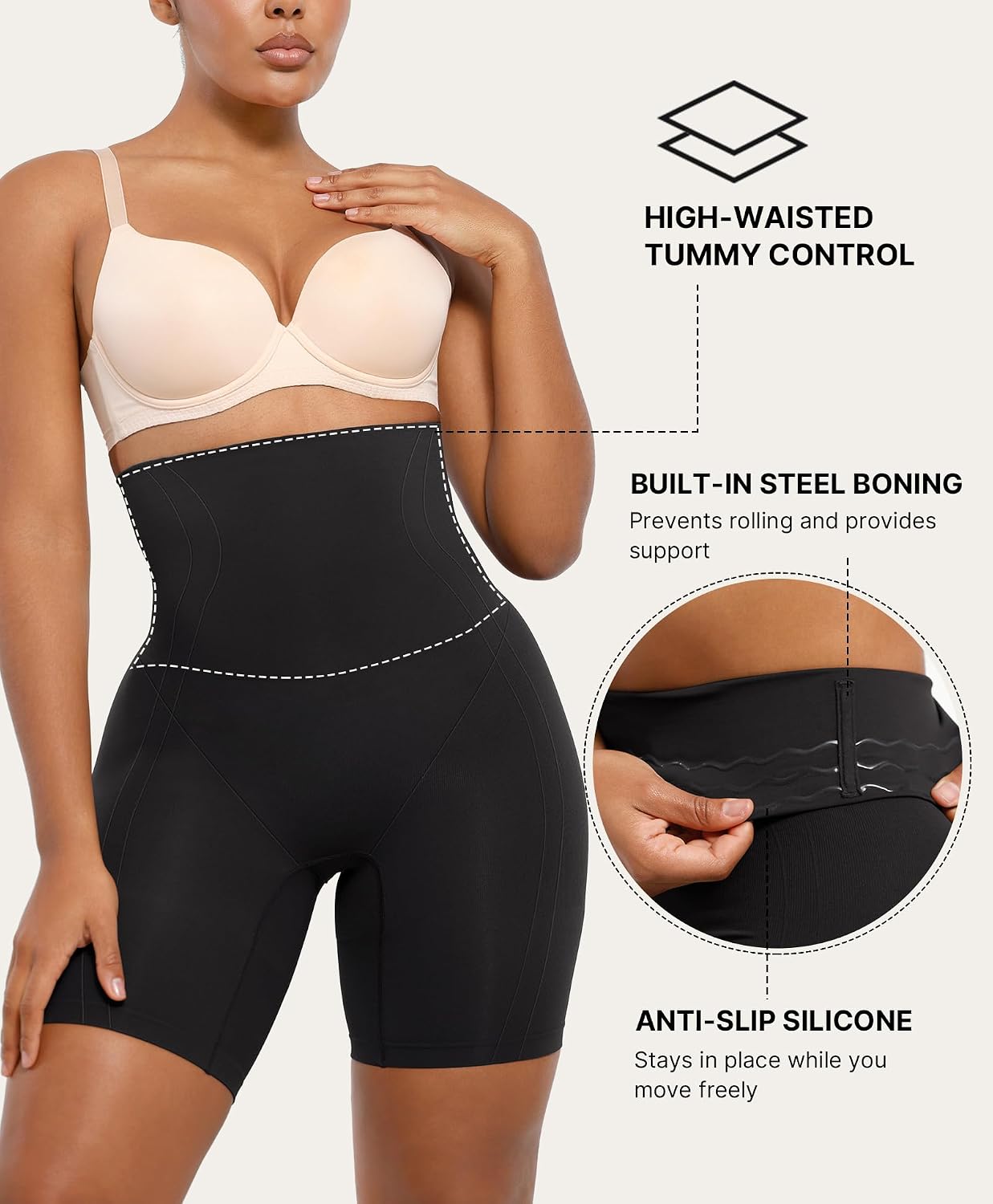 CurveLift™ Tummy Control Shorts for Women – Seamless High Waisted Body Shaper