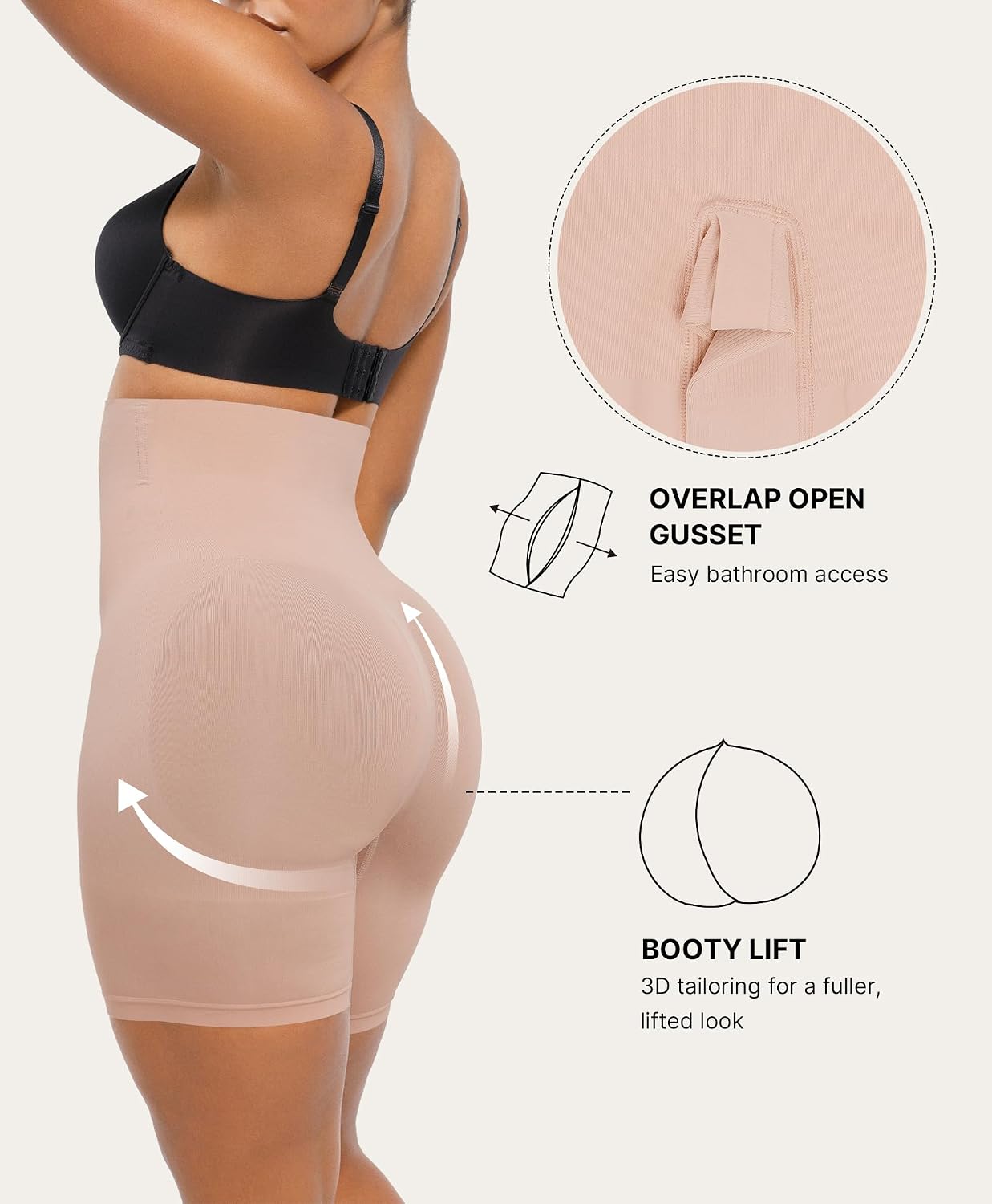 CurveLift™ Tummy Control Shorts for Women – Seamless High Waisted Body Shaper